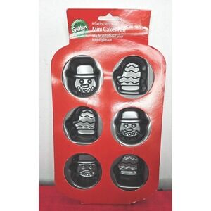 Wilton: 6 CAVITY HOLIDAY MITTEN SNOWMEN‎ MINI CAKE PAN #2105-3513 NEW  Christmas